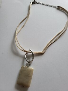 Boho Stone Pendant Necklace.